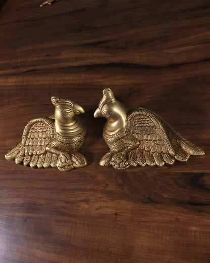 Brassaura™ Brass Parrot Pair – Weight 1.8 Kgs