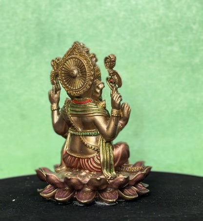 Brassaura™ Resin Ganesha Statue for Car Dashboard, Home and Decor | Weight 0.15 Kgs | Height 3.94 Inches