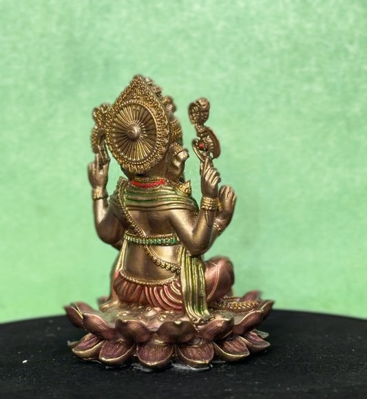 Brassaura™ Resin Ganesha Statue for Car Dashboard, Home and Decor | Weight 0.15 Kgs | Height 3.94 Inches