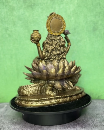 Brassaura™ Resin Ganga Devi Statue – Height 8 Inches & Weight 1.54 Kgs | Divine River Goddess Idol for Temple & Home Décor