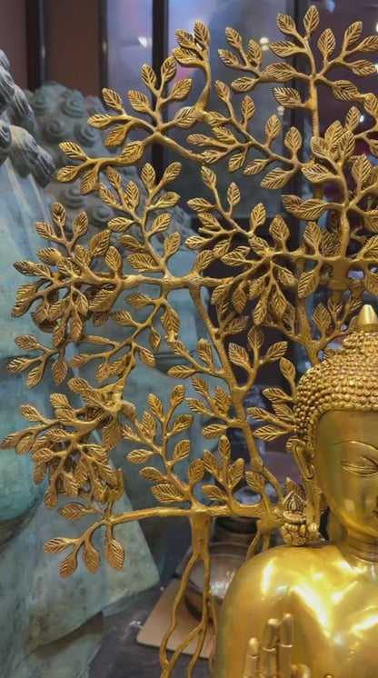 Brass Big Buddha statue for home and decor and gift Item weight 27.3 kg Height 30 inch