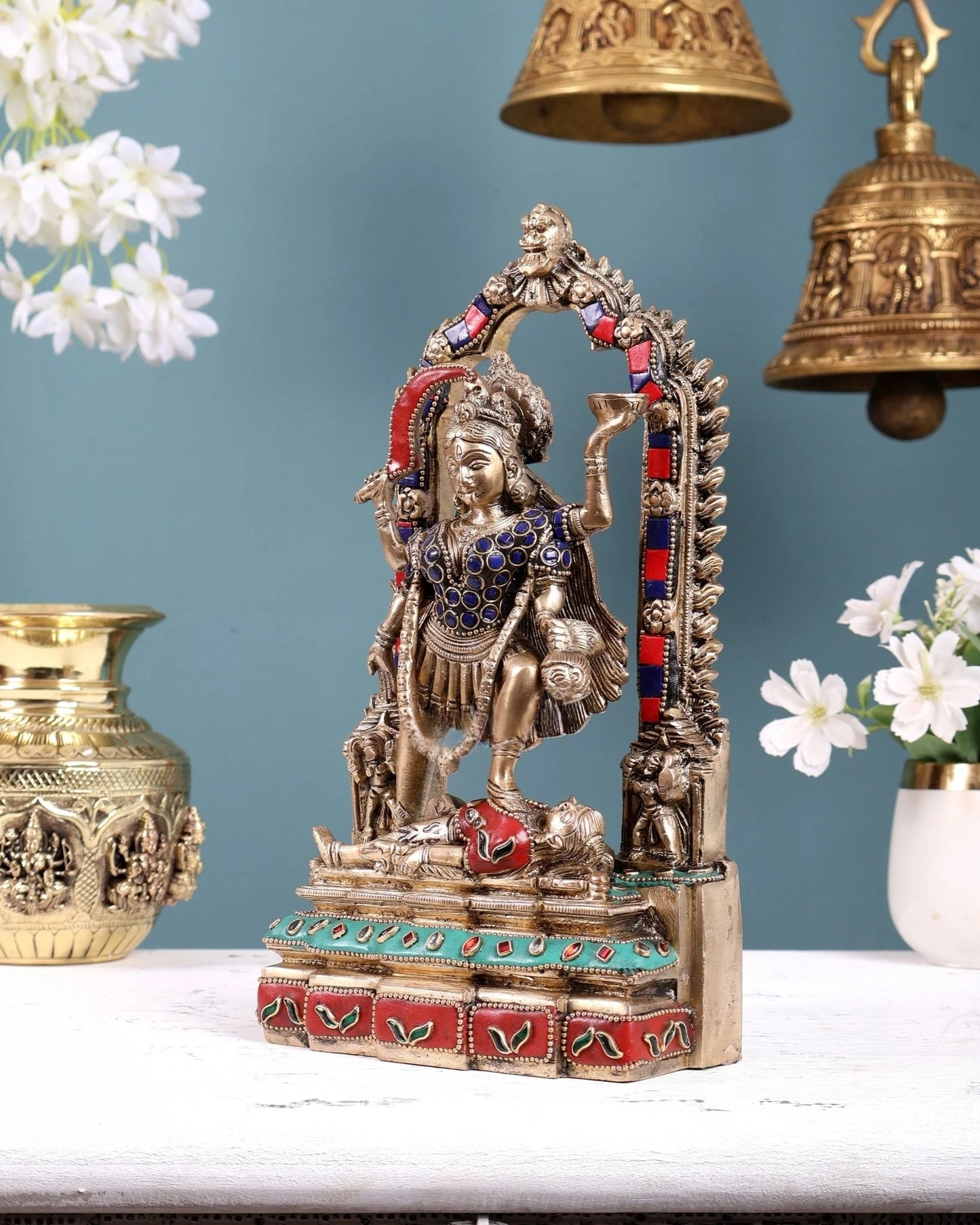 Brassaura® Brass Divine Goddess Idol | Height 10.5 Inches