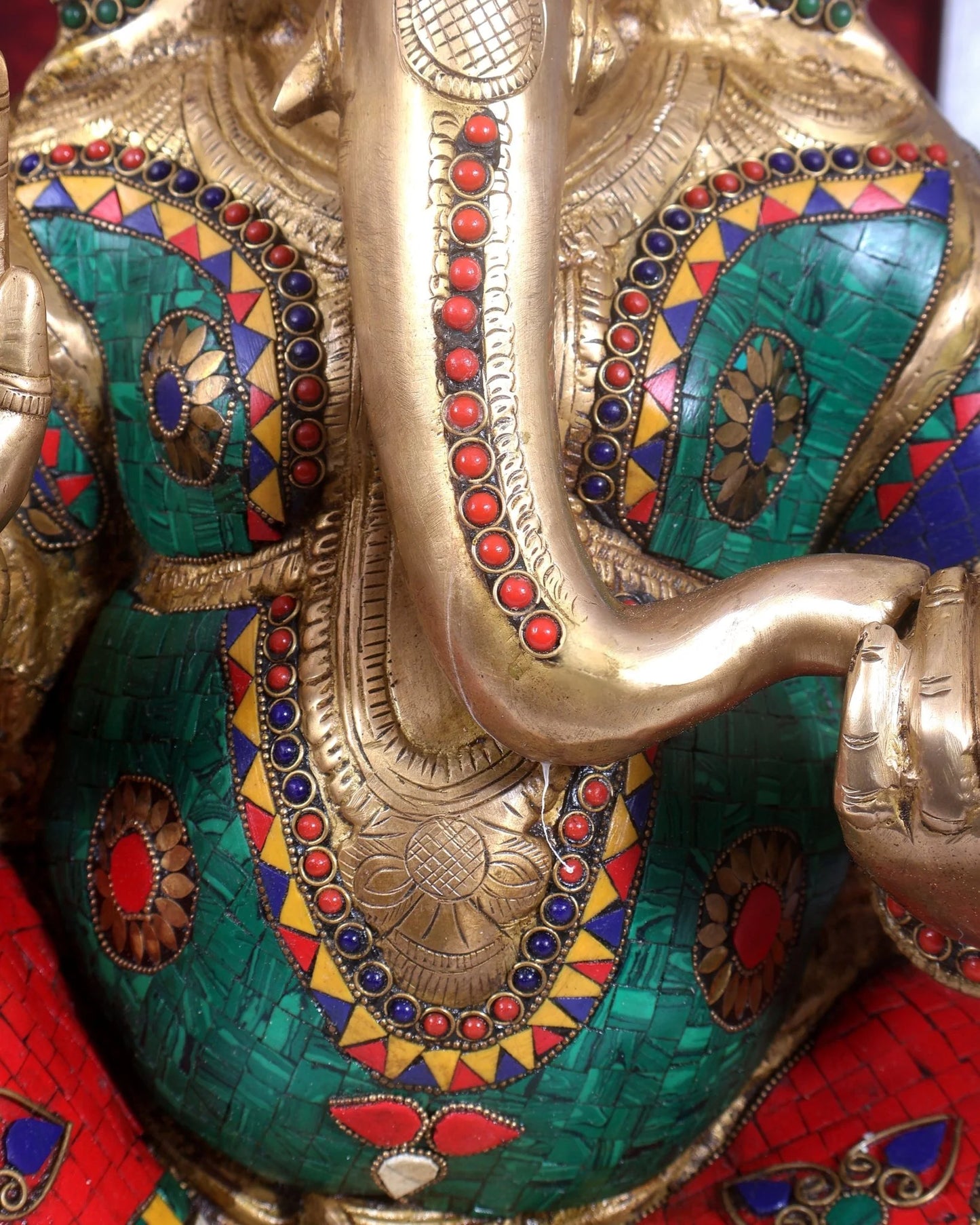 ब्रासोरा® वृंदावन वेणुगोपाल कृष्ण पीतल की प्रतिमा मोर के साथ | एंटीक नीला और सुनहरा रंग | ऊँचाई 20 इंच