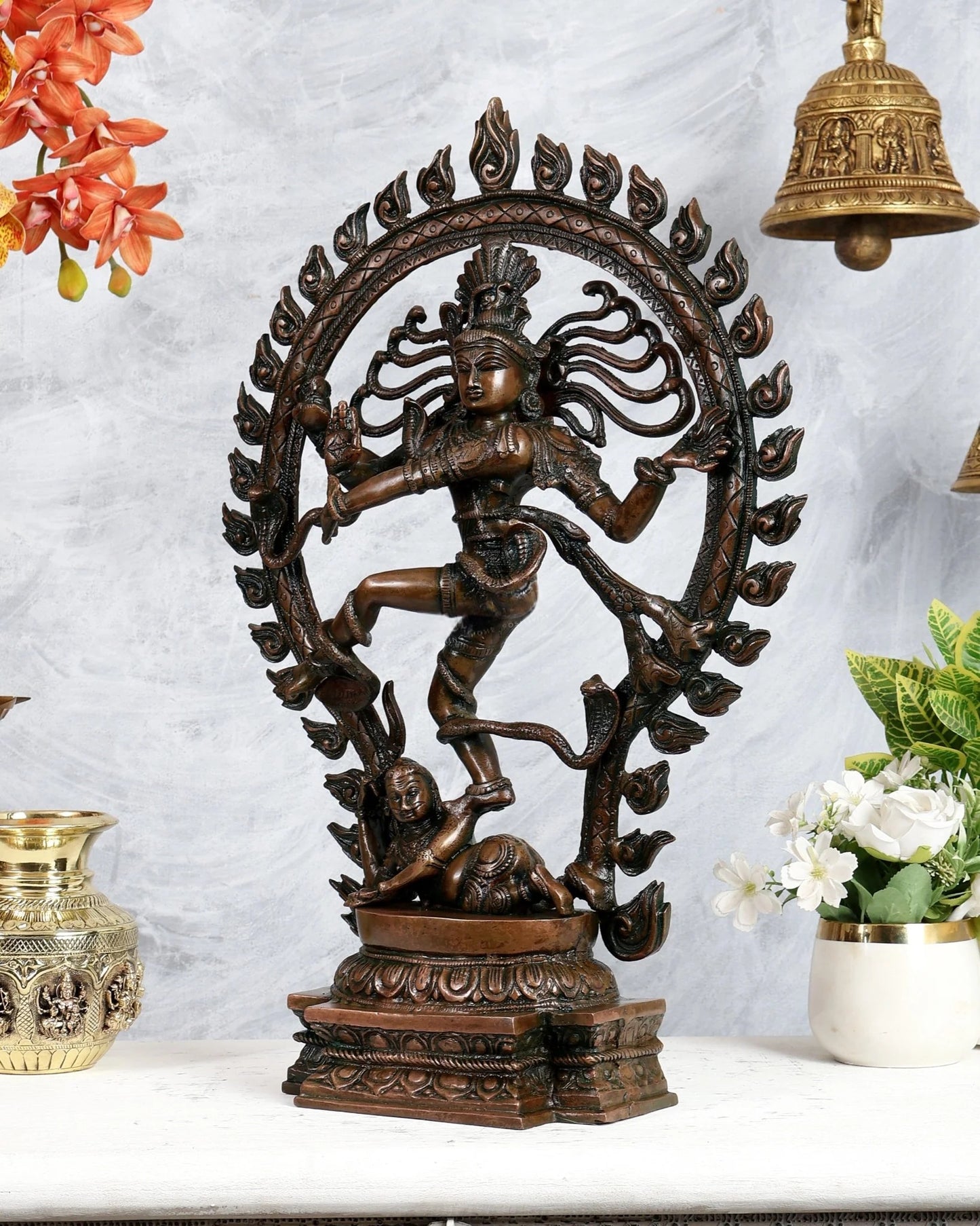Brassaura® Brass Nataraja Statue | Height 21.5 Inches