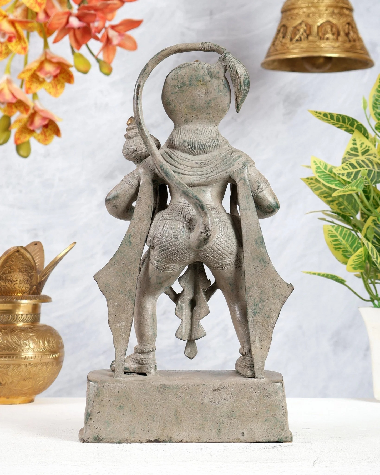 Brassaura® Brass Hanuman Standing Statue | Height 11 Inches