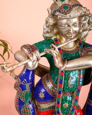 Brassaura® Brass Krishna Statue | Height 27 Inches