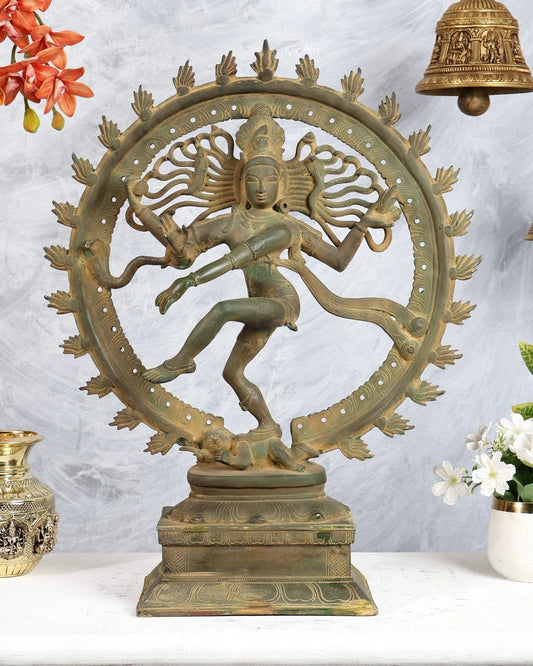 Brassaura® Brass Dancing Shiva Nataraja Statue | Height 21 Inches