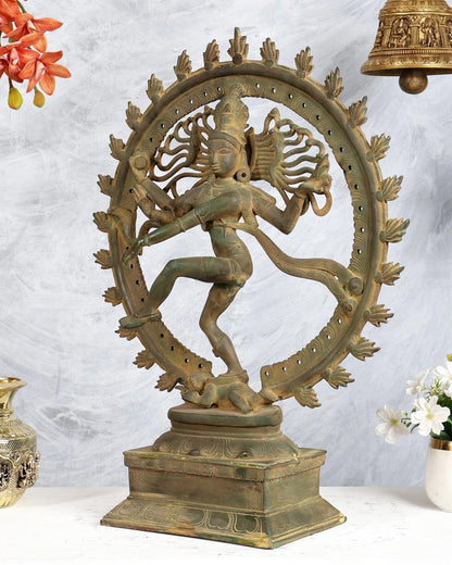 Brassaura® Brass Dancing Shiva Nataraja Statue | Height 21 Inches