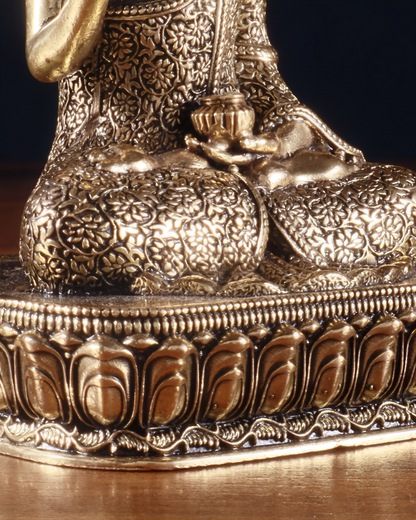 Brass Blessing Buddha Statue Weight 0.189 kg & Height 4 Inch