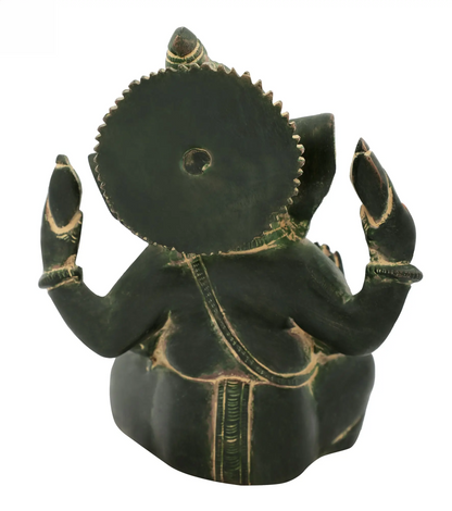 Brassaura™ Compact Seated Ganesha Idol | Height 7 Inches & Weight 2 kgs