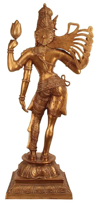 Brassaura® Brass Ardhanarishwara Statue | Height 40.0 Inches & Weight 28.63 kg