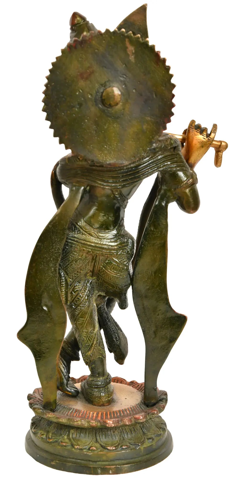Brassaura® Brass Krishna Statue | Height 11.02 Inches & Weight 2.30 kg