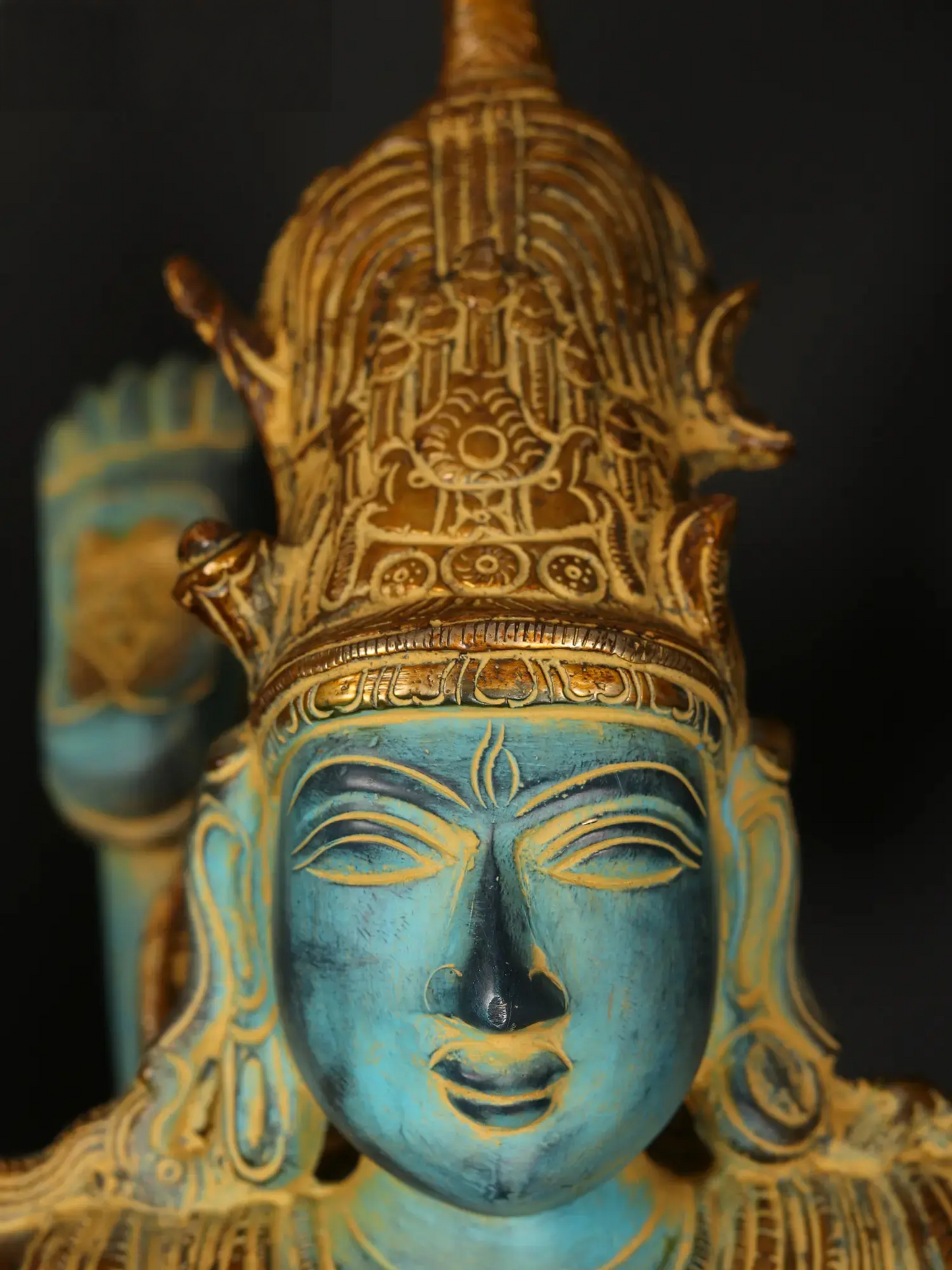 Brassaura® भगवान नटराज ब्रह्मांडीय नृत्य मुद्रा में | दोहरे टोन वाली शुद्ध पीतल की प्रतिमा | ऊंचाई 34.45 इंच और वज़न 29.40 किलोग्राम