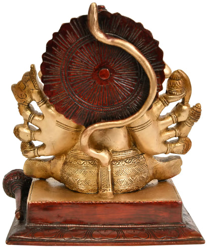 Brassaura® Panchmukhi Hanuman Statue | Brass Idol for Home Temple & Spiritual Decor | Height 7.5 Inches & Weight 3.30 kgs