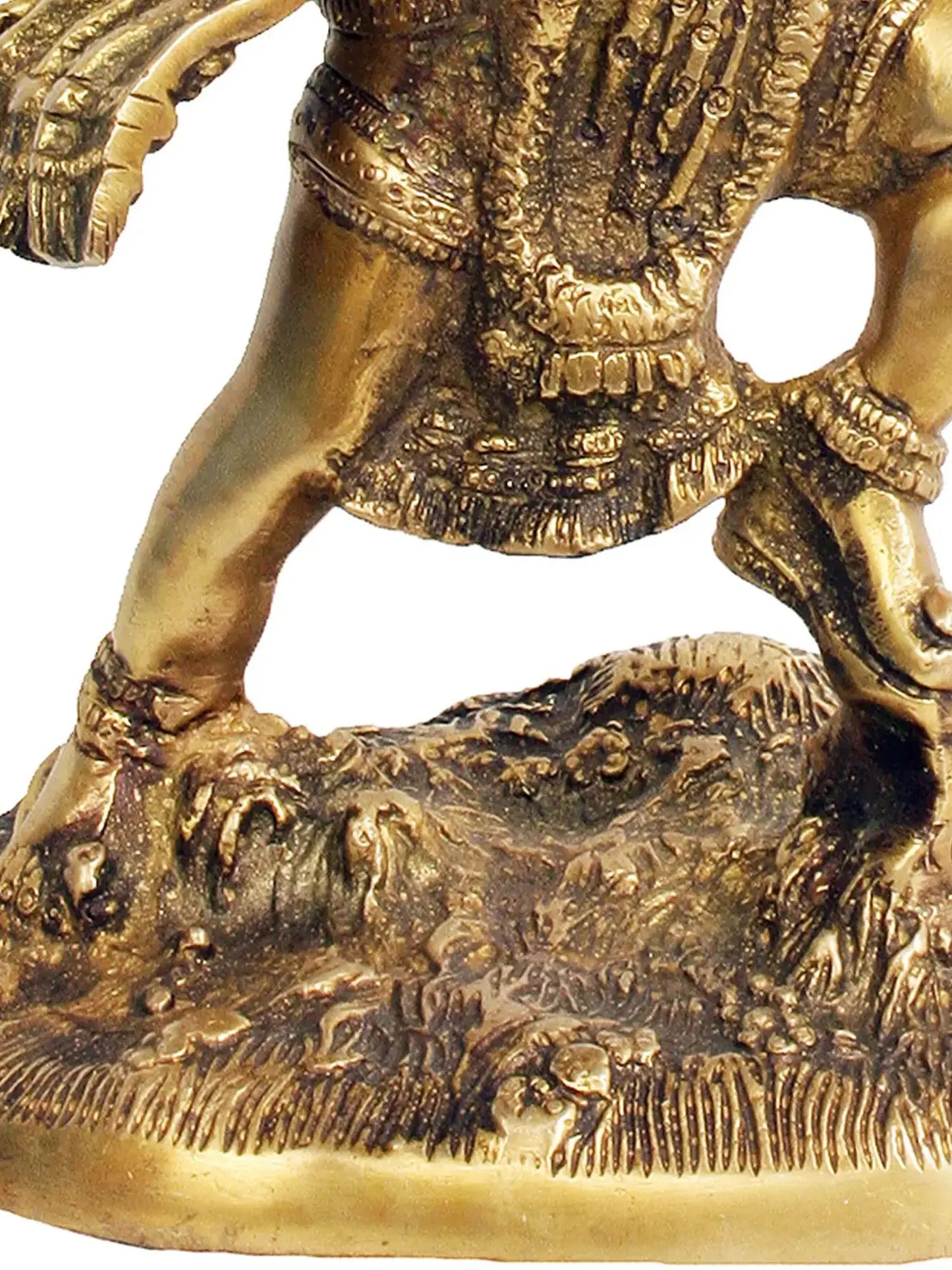 ब्रासौड़ा® वीर हनुमान संजीवनी पर्वत ले जाते हुए | शुद्ध पीतल की मूर्ति | ऊँचाई 10.5 इंच और वज़न 3.68 किग्रा