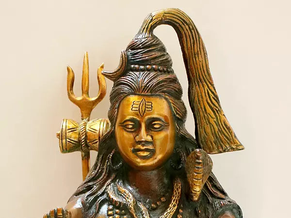 Brassaura® Brass Shiva Statue | Height 13 Inches & Weight 6.57 kg