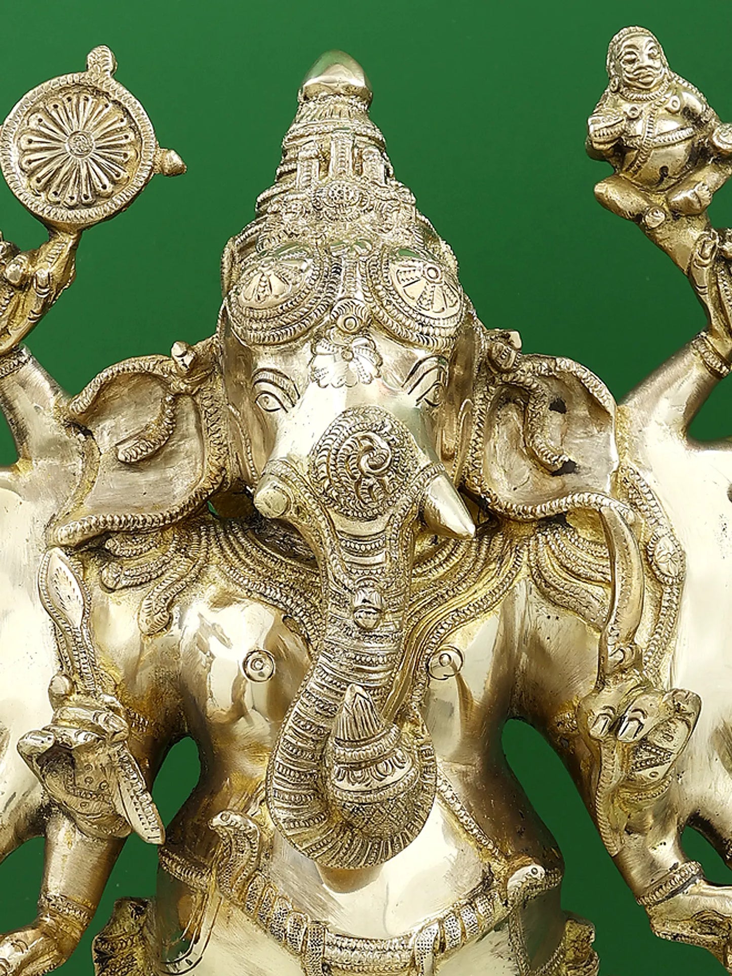 Brassaura™ Brass Ganesha Statue | Height 23 Inches & Weight 18.30 kgs