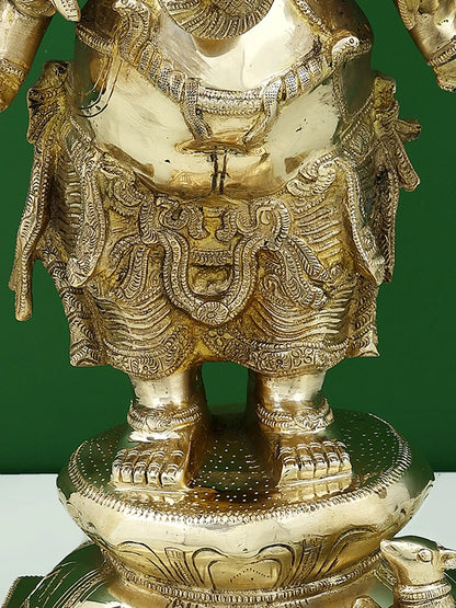 Brassaura™ Brass Ganesha Statue | Height 23 Inches & Weight 18.30 kgs