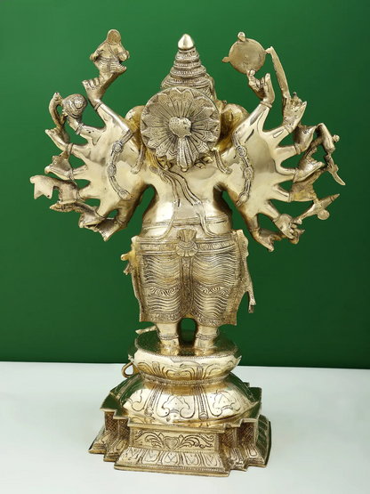Brassaura™ Brass Ganesha Statue | Height 23 Inches & Weight 18.30 kgs