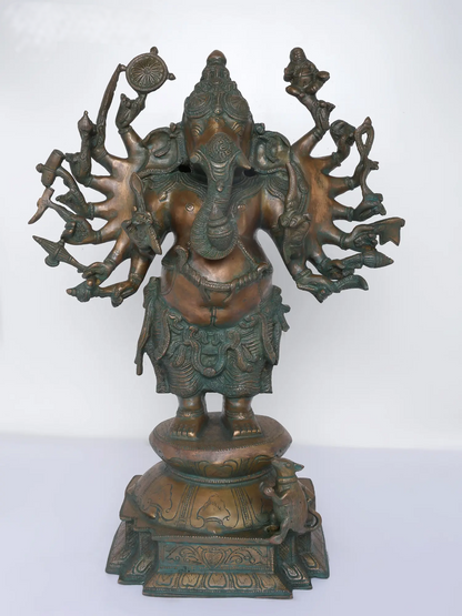 Brassaura™ Brass Ganesha Statue | Height 23 Inches & Weight 18.30 kgs