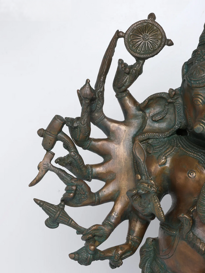 Brassaura™ Brass Ganesha Statue | Height 23 Inches & Weight 18.30 kgs