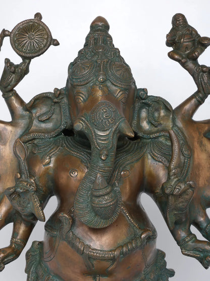 Brassaura™ Brass Ganesha Statue | Height 23 Inches & Weight 18.30 kgs
