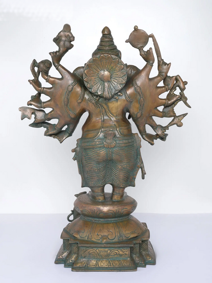 Brassaura™ Brass Ganesha Statue | Height 23 Inches & Weight 18.30 kgs