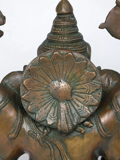 Brassaura™ Brass Ganesha Statue | Height 23 Inches & Weight 18.30 kgs