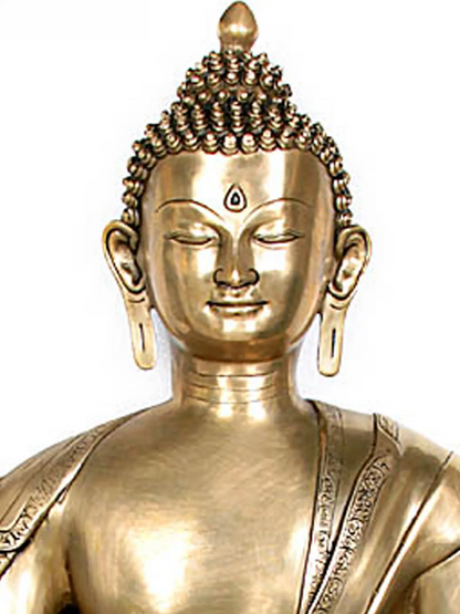 Brassaura® Brass Buddha Statue | Height 38 Inches & Weight 49.70 kgs