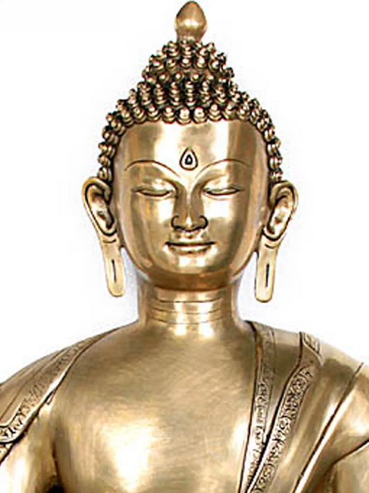 ब्रस्सौरा® पीतल बुद्ध प्रतिमा | ऊँचाई 38 इंच और वज़न 49.70 किलोग्राम