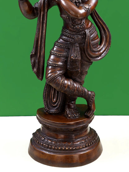 Brassaura® Brass Krishna Statue | Height 36 Inches & Weight 22.10 kg