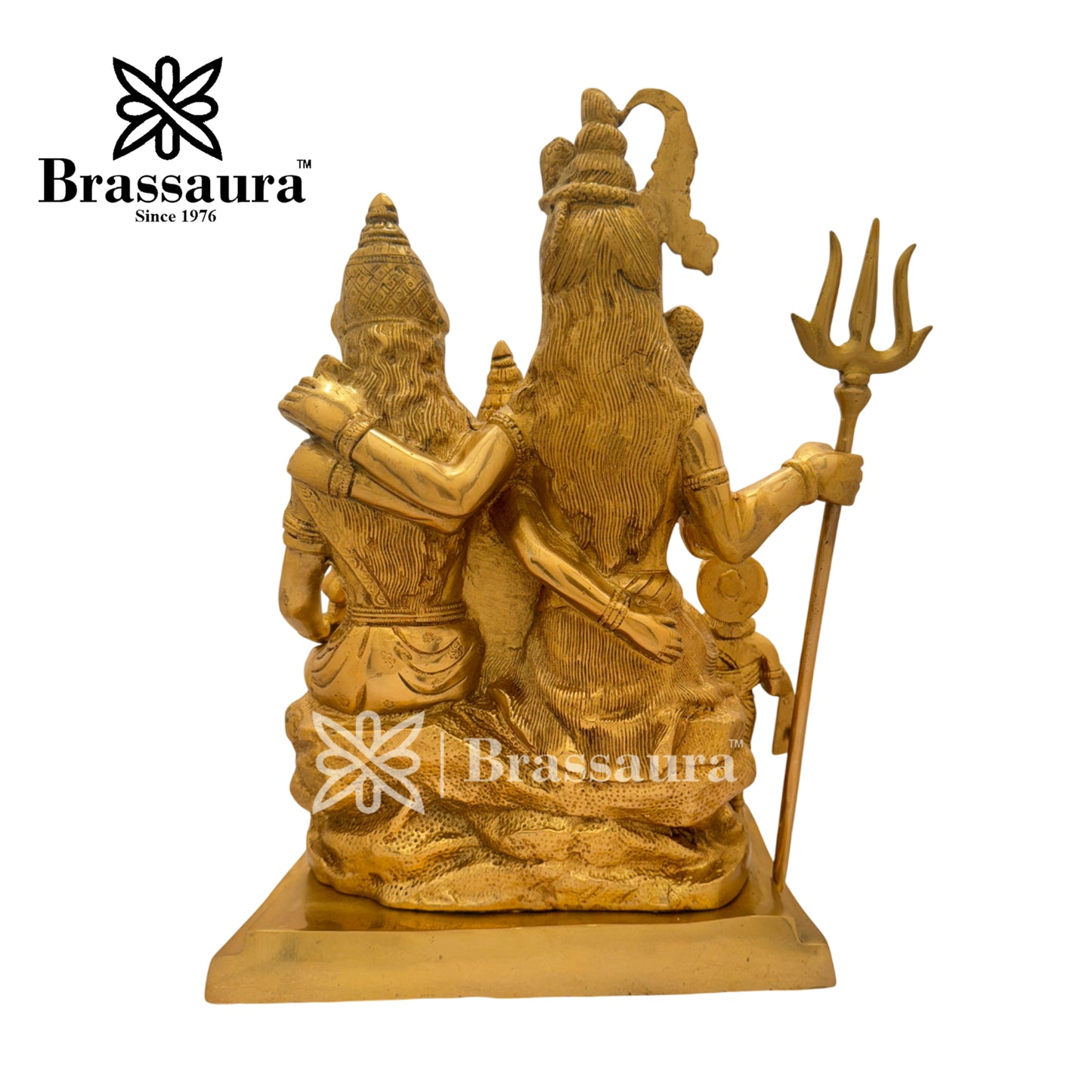 Brass Big Shiv Pariwar Idol for Home and Decor Weight 14.55 Kg Height 38 cm