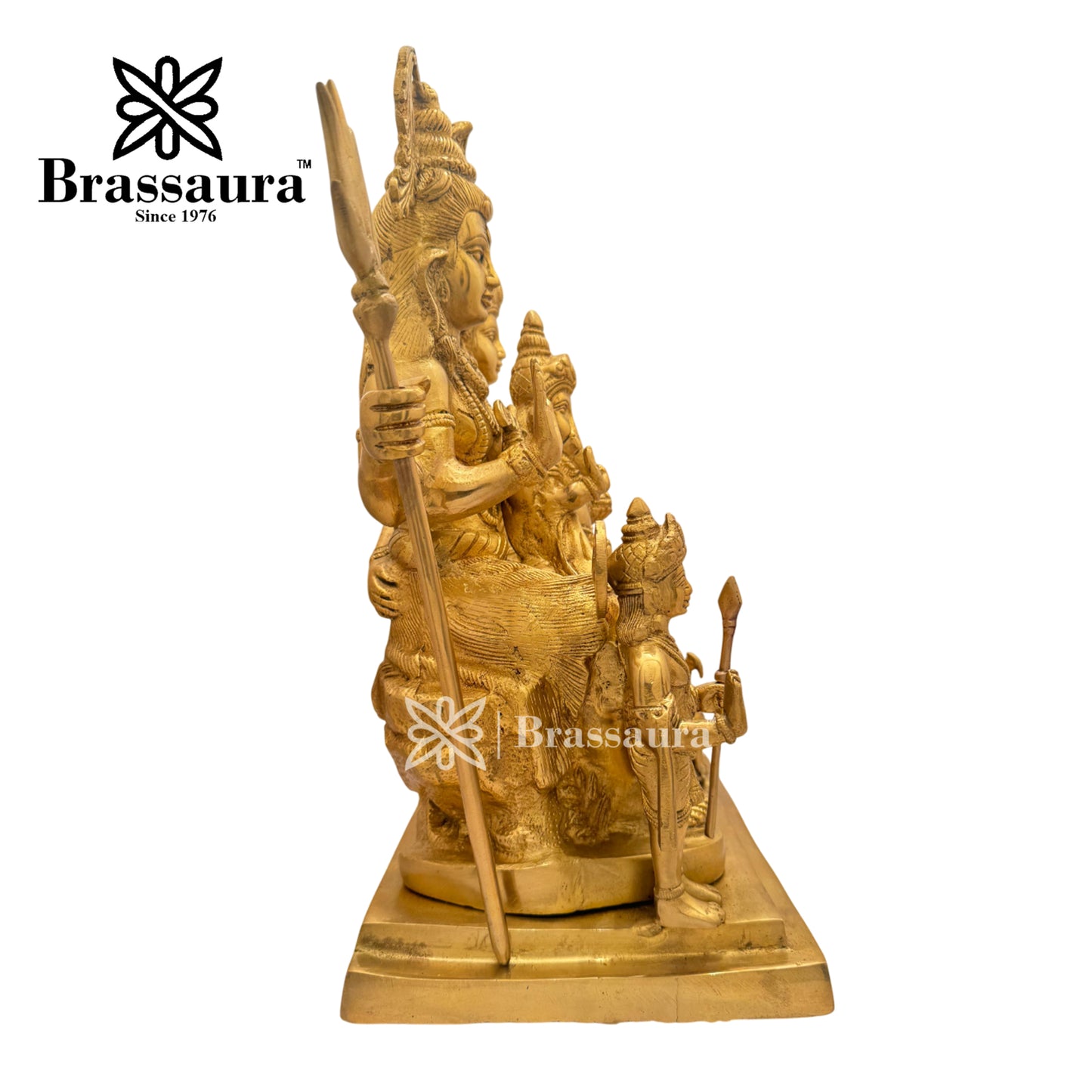 Brass Big Shiv Pariwar Idol for Home and Decor Weight 14.55 Kg Height 38 cm