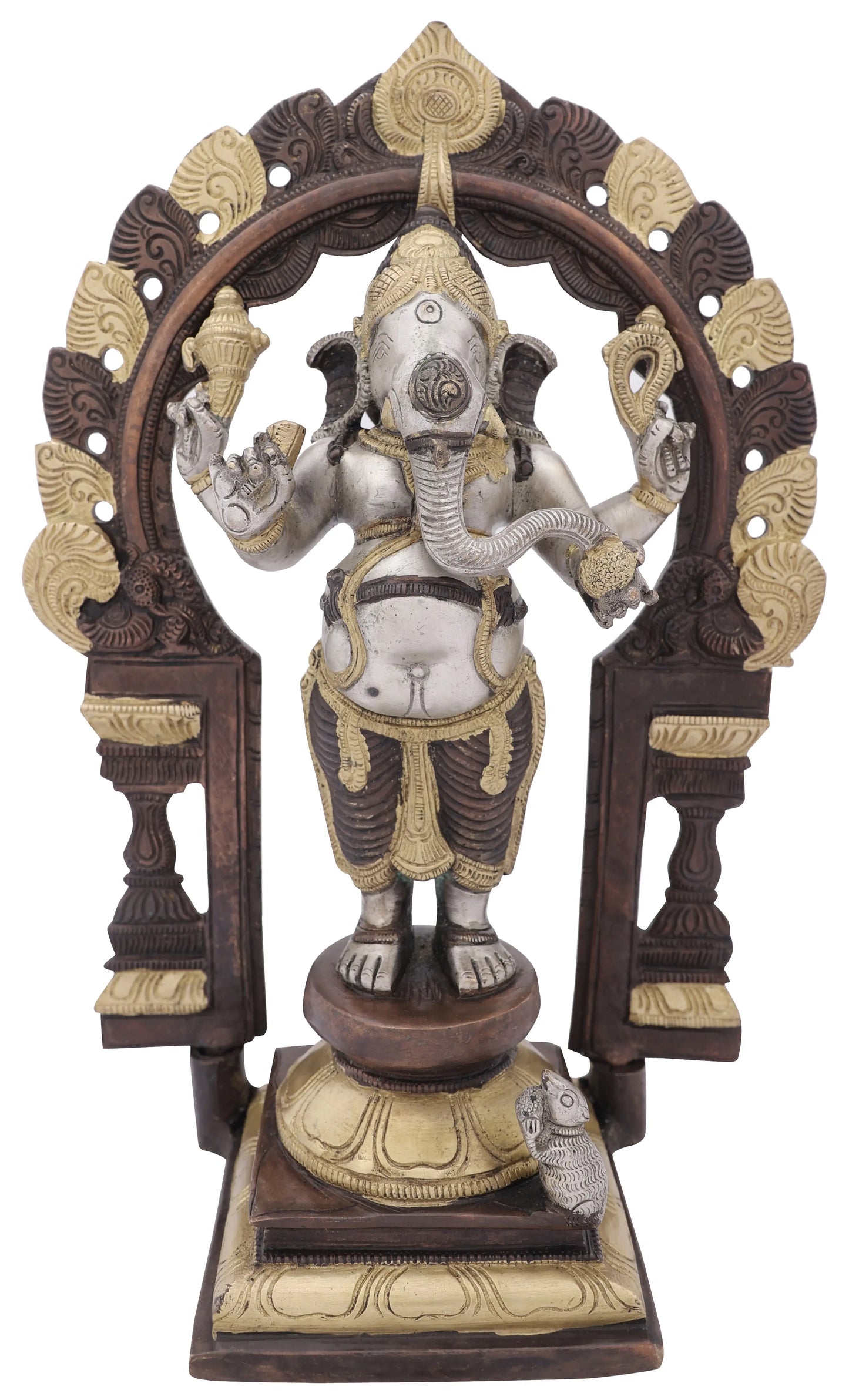 Brassaura™ Standing Lord Ganesha Under Ornate Arch | Height 14 Inches & Weight 5.40 kgs