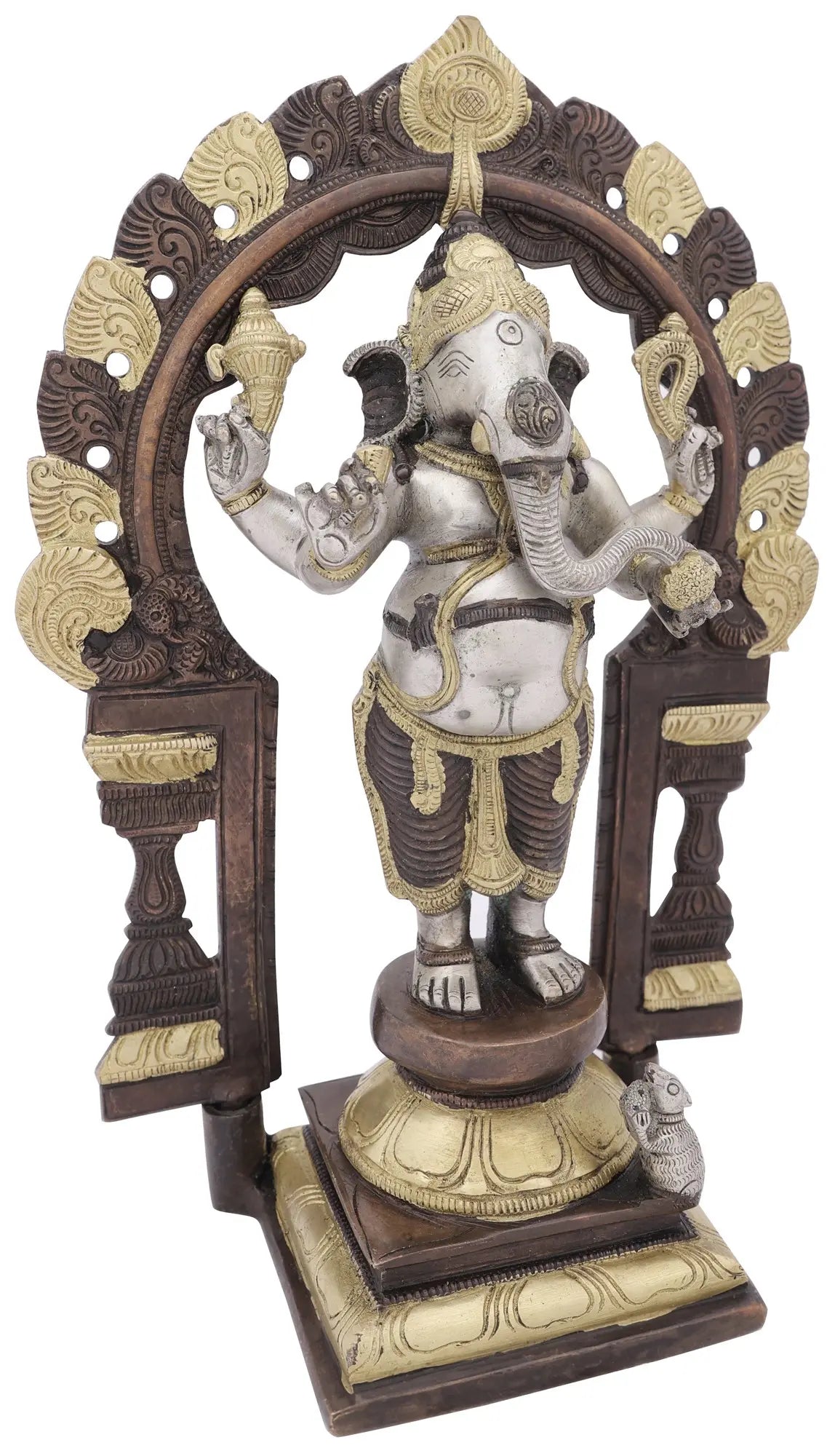Brassaura™ Standing Lord Ganesha Under Ornate Arch | Height 14 Inches & Weight 5.40 kgs