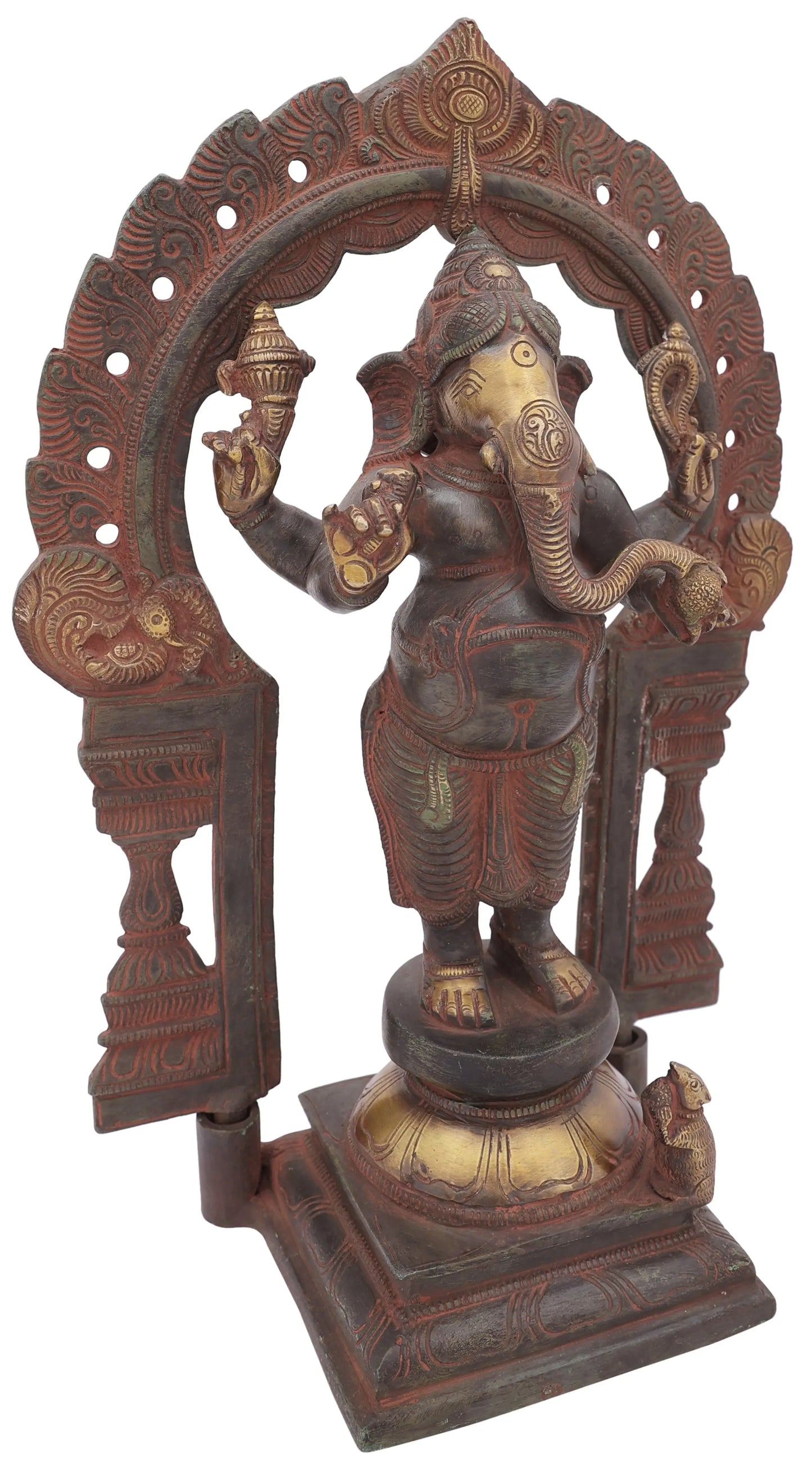 Brassaura™ Standing Lord Ganesha Under Ornate Arch | Height 14 Inches & Weight 5.40 kgs