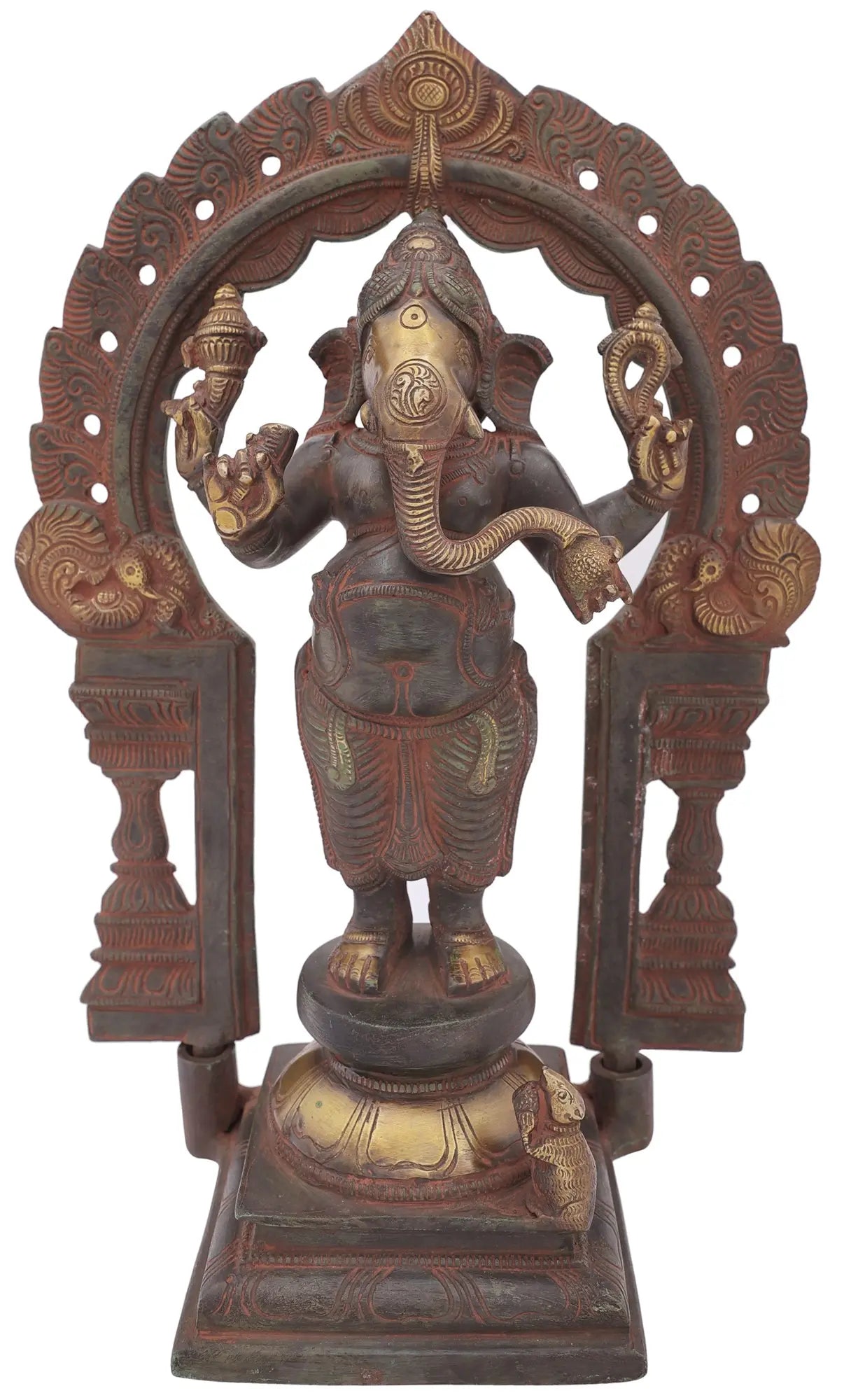 Brassaura™ Standing Lord Ganesha Under Ornate Arch | Height 14 Inches & Weight 5.40 kgs