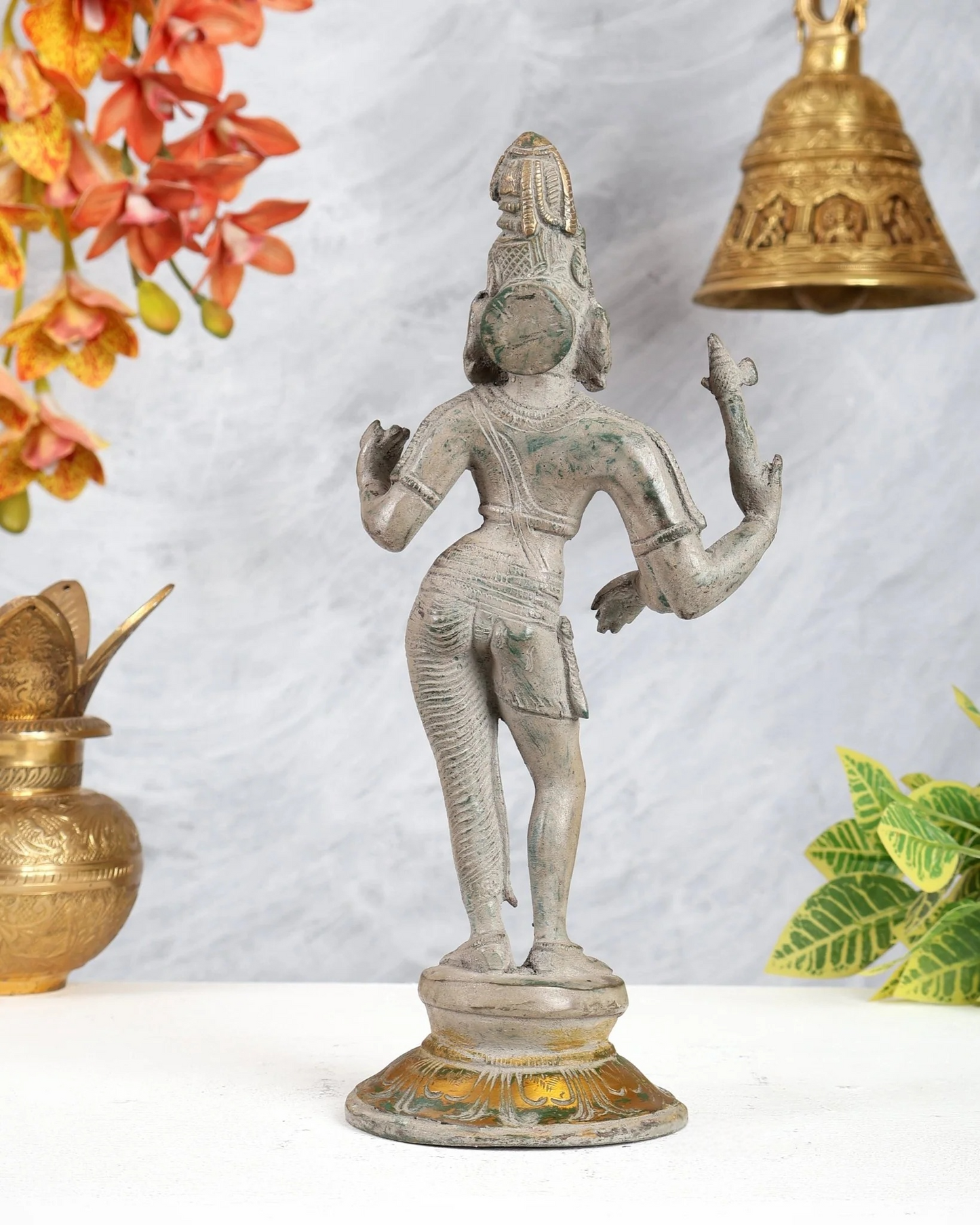 Brassaura® Brass Ardhanarishvara Statue | Height 11.2 Inches