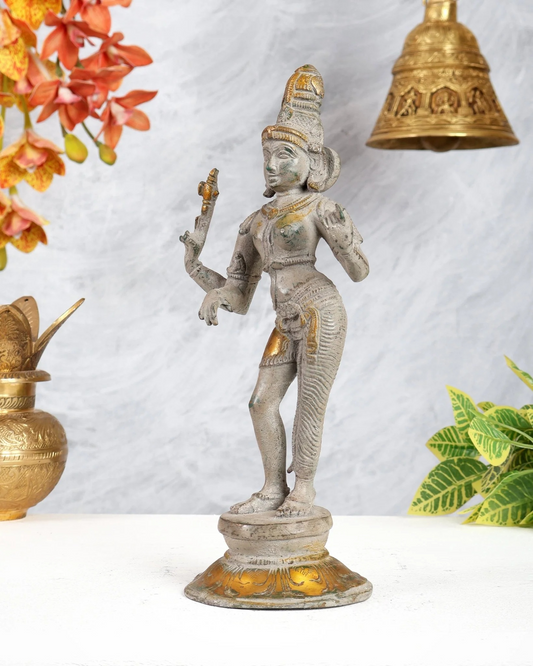 Brassaura® Brass Ardhanarishvara Statue | Height 11.2 Inches