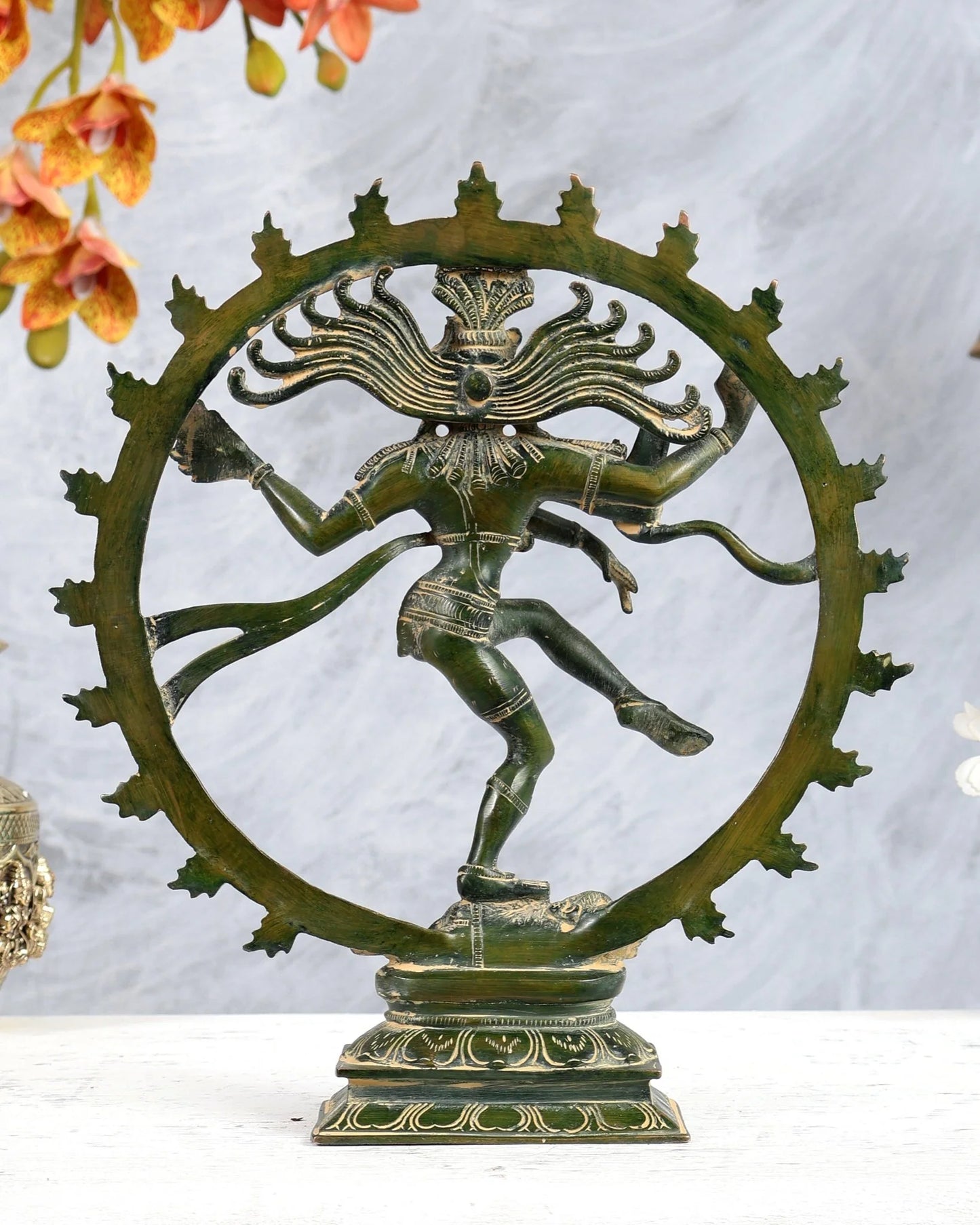 Brassaura® Brass Vintage Nataraja Statue | Height 11.5 Inches