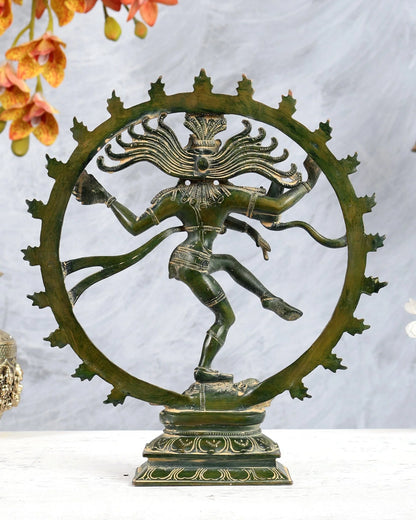 Brassaura® Brass Vintage Nataraja Statue | Height 11.5 Inches