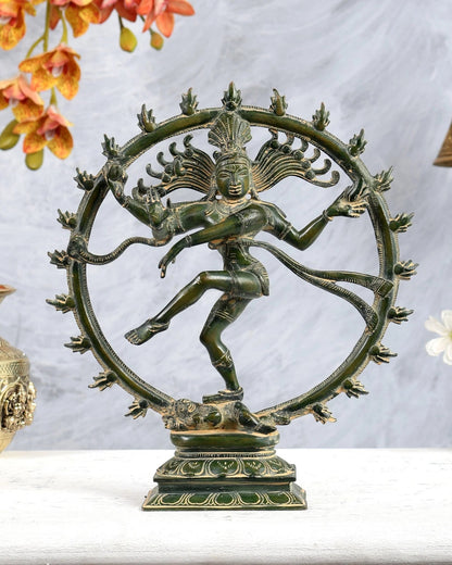 Brassaura® Brass Vintage Nataraja Statue | Height 11.5 Inches