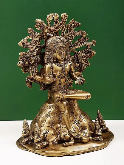 Brassaura™ Brass Shiva Statue | Height 12 Inches & Weight 5.90 kg