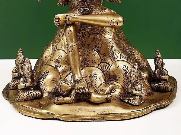 Brassaura™ Brass Shiva Statue | Height 12 Inches & Weight 5.90 kg