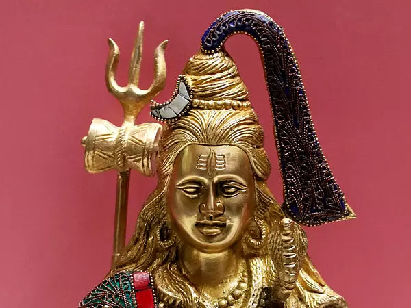 Brassaura® Brass Shiva Statue | Height 11 Inches & Weight 5 kg