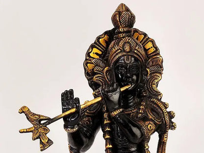 Brassaura® Brass Krishna Nandi Statue | Height 15 Inches & Weight 6.04 kg