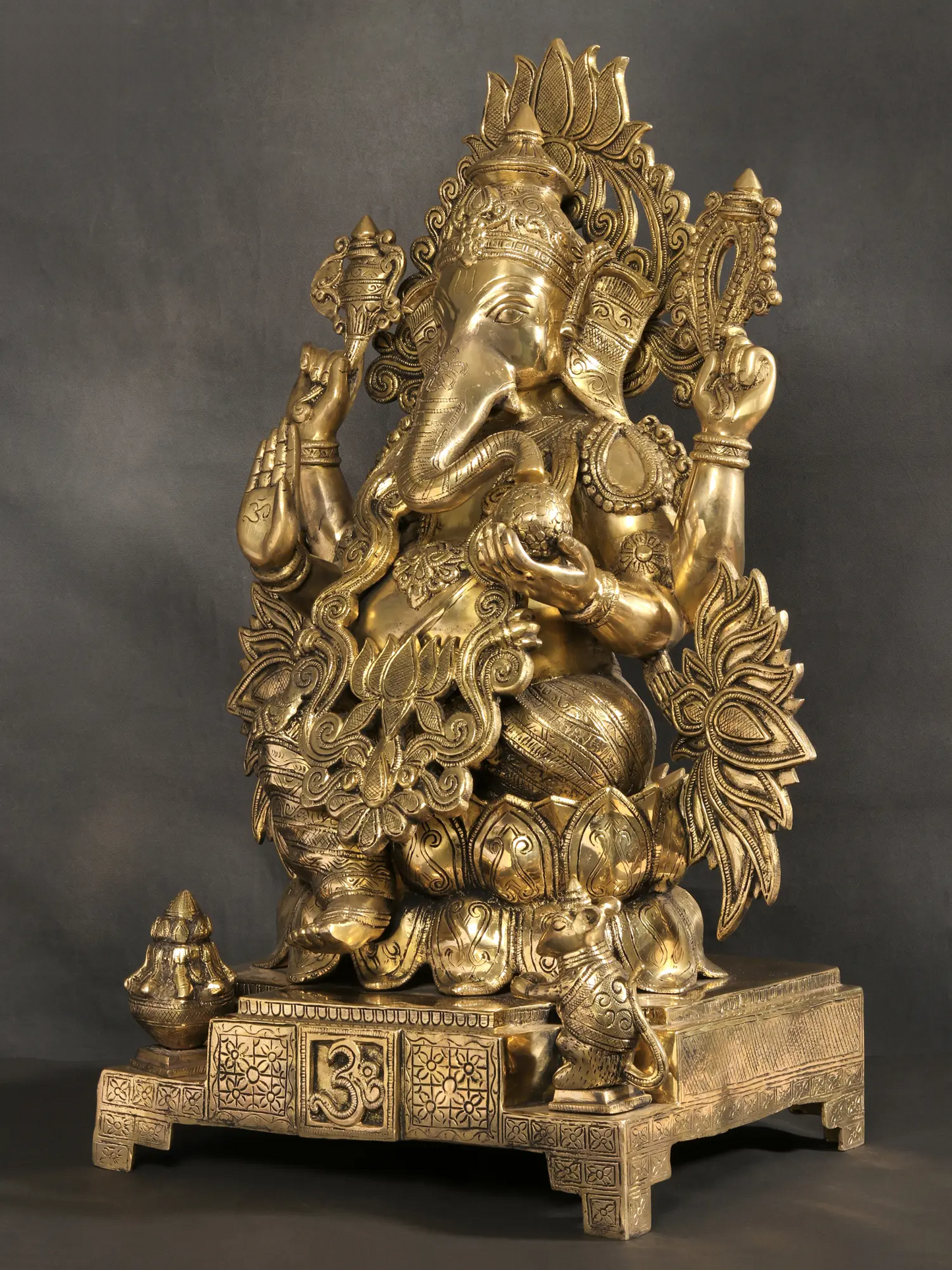 Brassaura™ Brass Ganesha Statue | Height 26 Inches & Weight 33 kgs