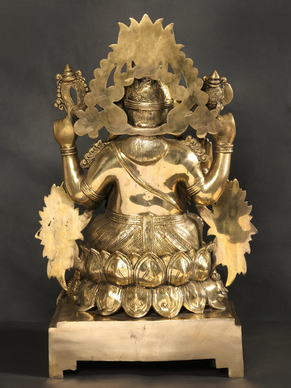 Brassaura™ Brass Ganesha Statue | Height 26 Inches & Weight 33 kgs