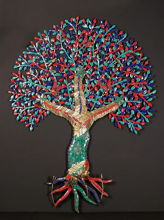 Brassaura® Brass Tree of Life Kalpvriksha Statue | Height 43.70 Inches & Weight 14.05 kg