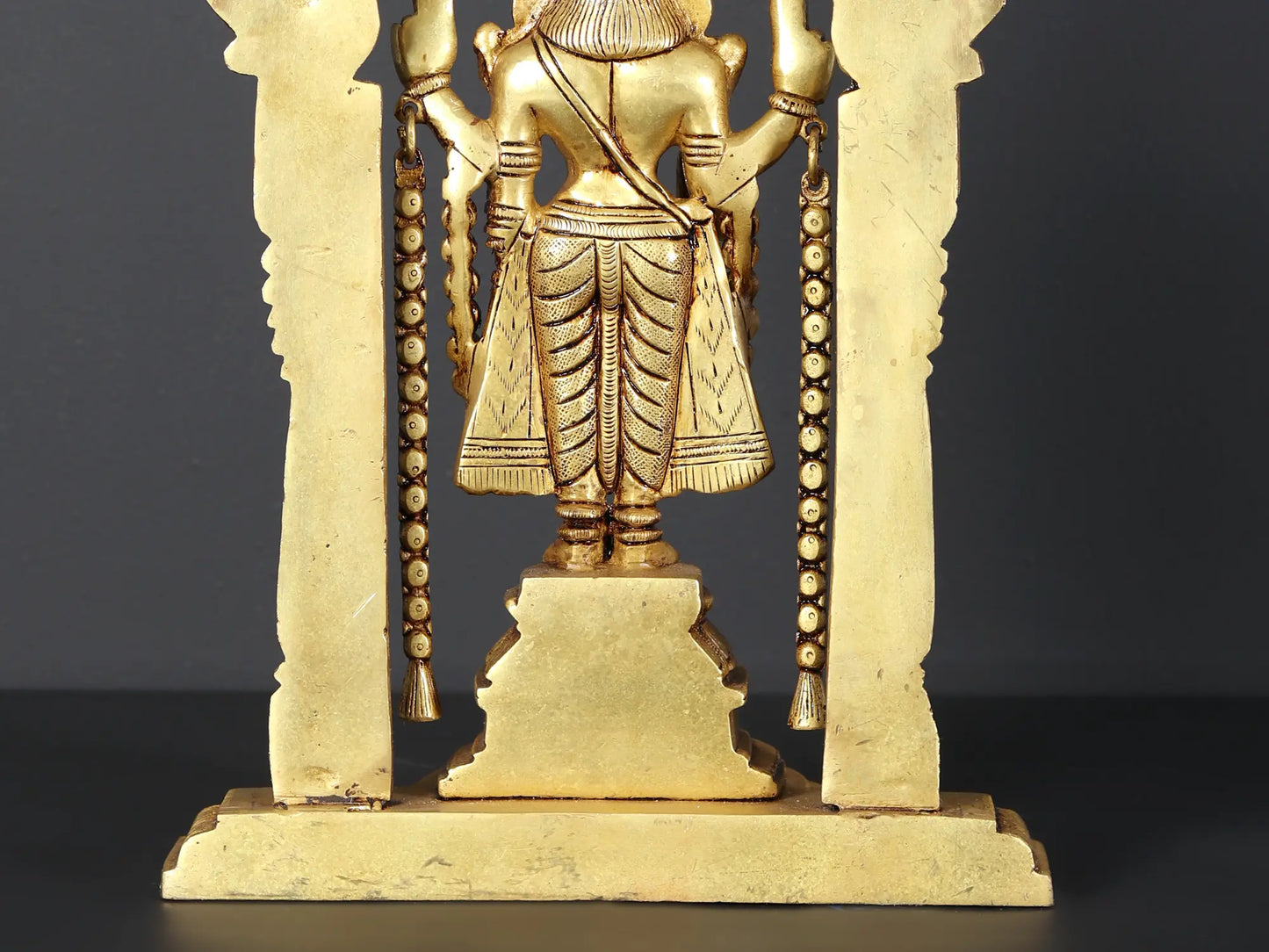 Brassaura® Lord Balaji Brass Statue with Arch | Height 14 Inches & Weight 4.80 kgs